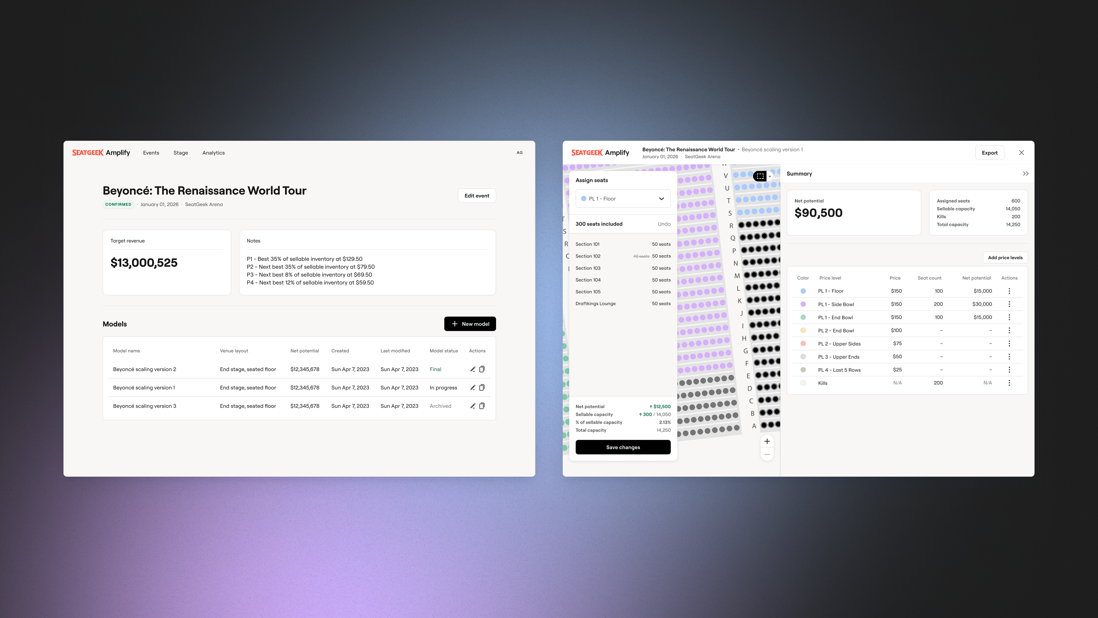 Amplify Stage—Pricing Scenario Tool